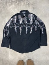 Brooks Dunn Button Down Black Western Tornado Cowboy Pearl Snap Panhandle