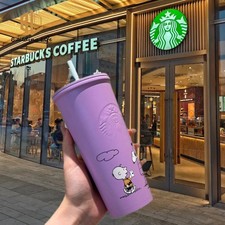 Nuovo 2025 Cina Starbucks Cute Snoopy 15 oz con tazza di paglia 450 ml grande capacità