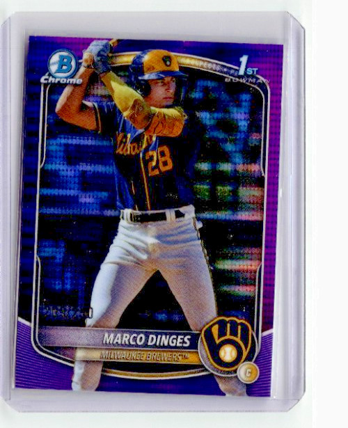 2025 Bowman Chrome Marco Dinges Purple Pulsar Refractor 1st Bowman /250