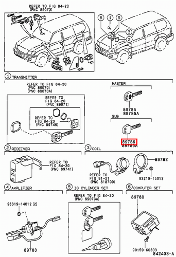 Genuine Corolla ZZE123 ZZE122 ZZE121 Transmitter Transponder Key Sub Uncut - Picture 18 of 20