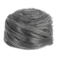 4.9ft x 2 in Faux Fur Fabric Precut Strips Plush Roll, Grey