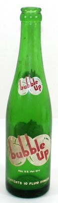 Vintage 1953 Bubble UP ACL Soda Bottle ~ 10 Fluid Ounces