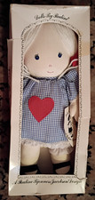12-in vintage 1980s Dolls By Pauline cloth girl in blue gingham, NRFB