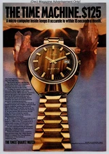 Timex Quartz Gold Timepiece Precision Watch Promo Vintage 1972 Advertisement