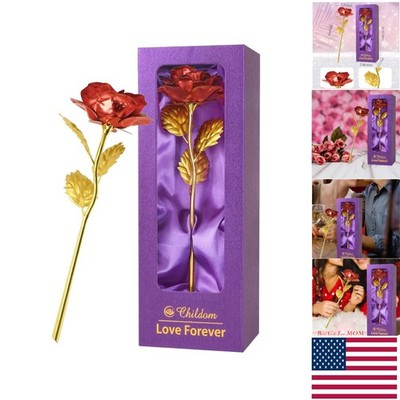 Charming Red Rose Flower Set in Box - Special Gift for Mom, Wife, or Daughter
