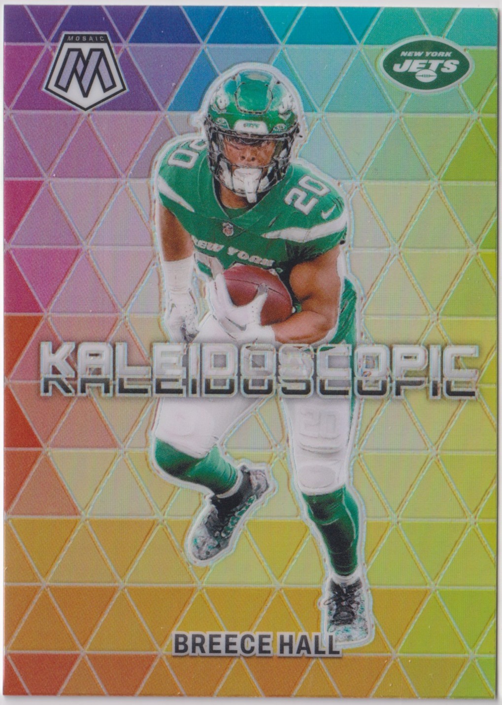 Breece Hall 2024 Mosaic Kaleidoscopic CASE HIT Prizm #12 New York Jets