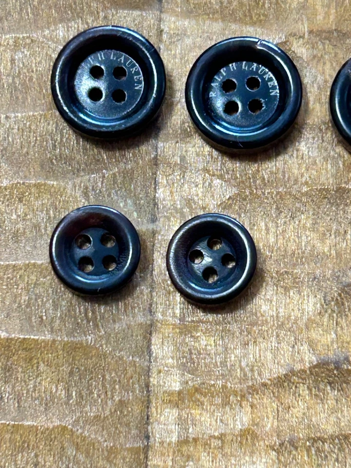 Ralph Lauren Purple Label brown horn effect shirt replacement button set 11 - Image 3 of 3