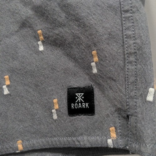 Roark Mens Board Shorts Size 33 Gray Outdoors Casual Surf Beach Swim Embroidered - Picture 3 of 11