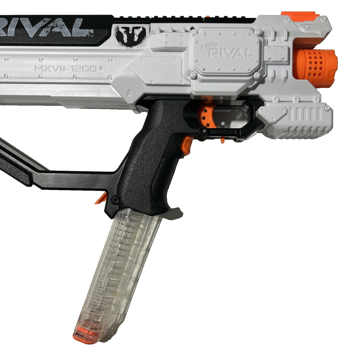 Nerf Rival Hera Mxvii 1200 White Combat Blaster w/ Rechargeable