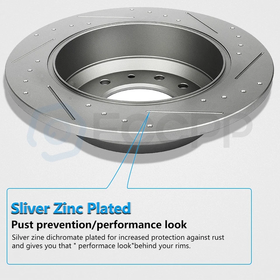 Rear Brake Disc Rotors For Buick Allure Chevrolet Impala Pontiac Grand Prix - Image 4 of 4