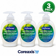 Softsoap Liquid Hand Soap Aloe Vera Soothing Clean 7.5 oz Pack of 3 Pump Bottle
