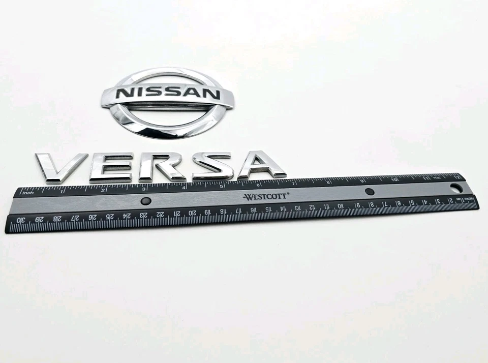2007-2011 NISSAN VERSA SEDAN REAR LID CHROME EMBLEM LOGO BADGE SIGN SET - Image 2 of 3