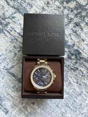 Michael Kors Wren Chronograph Blue Crystal Pave Womens Watch  display picture 1