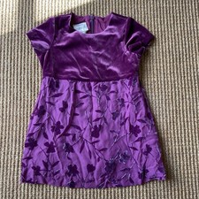 VTG 90s Laura Ashley Mother  Child Purple Floral Dress - Size 2T