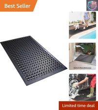 Durable Non-Slip Anti-Fatigue Rubber Mat 24" x 36" - Perfect for Commercial Use