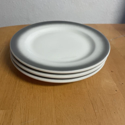 Vintage Gray Rim SHENANGO CHINA Restaurant Ware Bread Plates 6 3/4" - Set of (3)