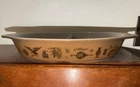 Vintage Pyrex "Early American" Brown Graphics 1 1/2 qt Casserole Dish Rectangle