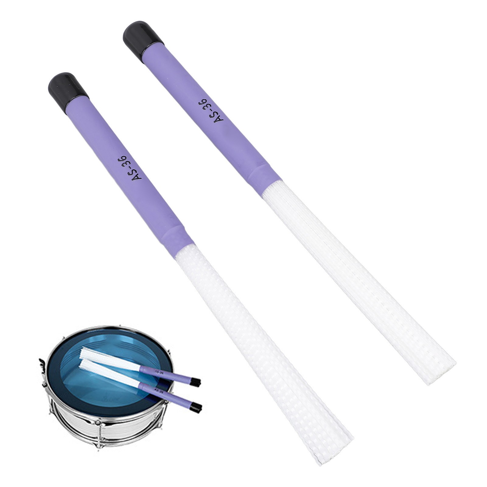 1 Pair Drum Brush Slick Handle Nylon Telescopic Bristle Percussion Instrument St