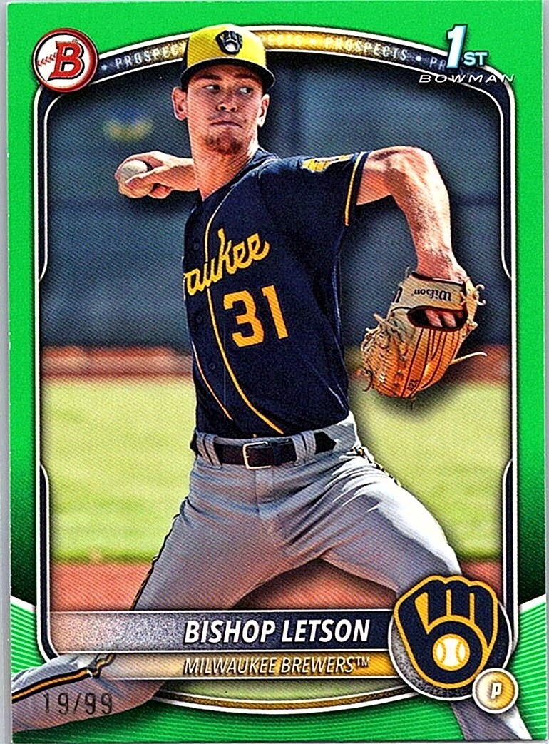 2025 Bowman #BP-30 Bishop Letson Prospects Green #/99