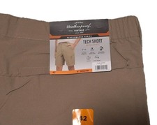 Weatherproof Vintage Shorts Men's Performance Series Tech Shorts, Tan, Size 42