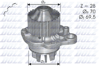 Wasserpumpe MotorküHlung Dolz C121 FüR CitroËN Y4 Espace XM Xantia 605 406 1 2 3