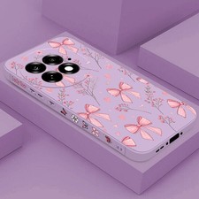 For OnePlus 15 13R 13 12 12R 11R Nord 5 Girly Bow ShockProof Silicone Case Cover