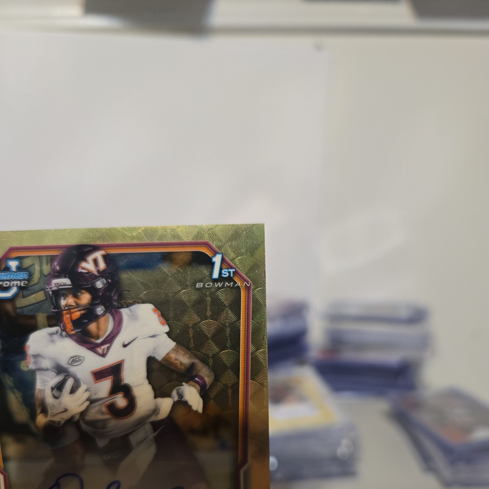 2026 Bowman Football Que'Sean Brown 1st Bowman Auto 1/1 view 3