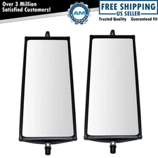 16" x 6.5" Stainless Steel West Coast Mirror Pair Pillow Back for HD Semi Truck