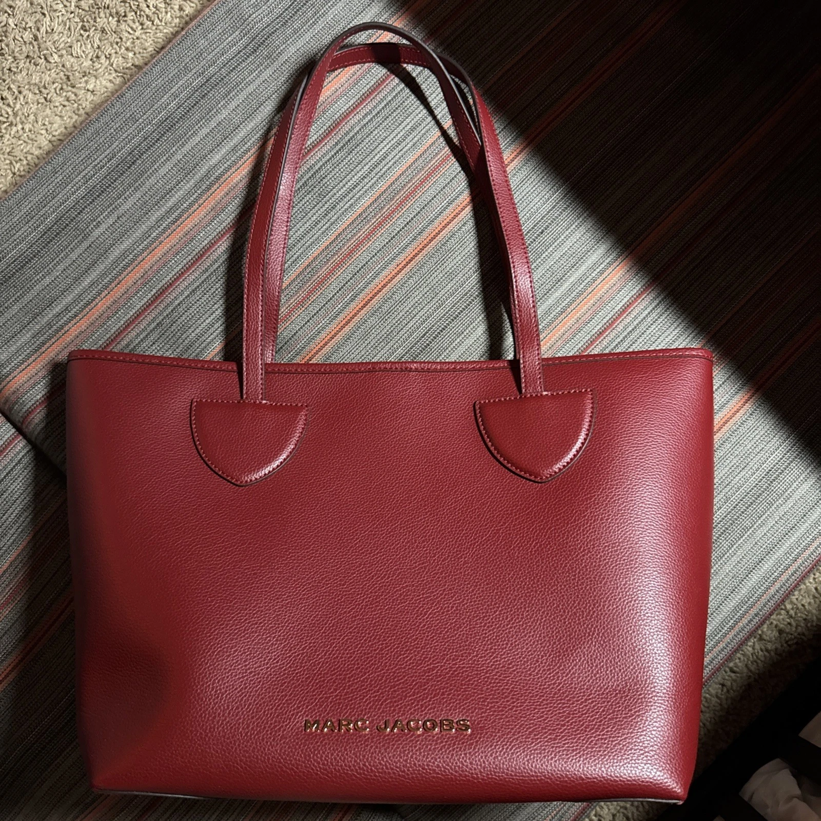 NWT Auth Marc Jacobs On Your Marc Red Leather Tote Bag $395