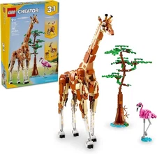 LEGO Creator 3 in 1 Wild Safari Animals, Rebuilds into 3 Different Safari Animal