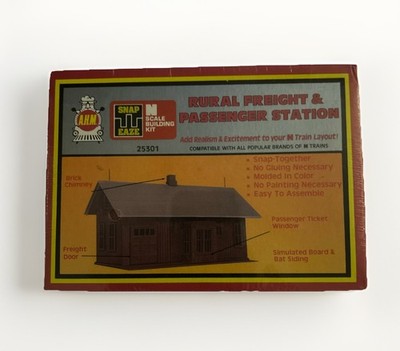 A.H.M. N Scale Rural Freight & Passenger Station Sealed kit #25301