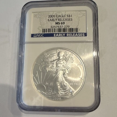 U.S. Mint American Eagle 2009 1 oz Silver MS 69 NGC Early Releases 3257537-279