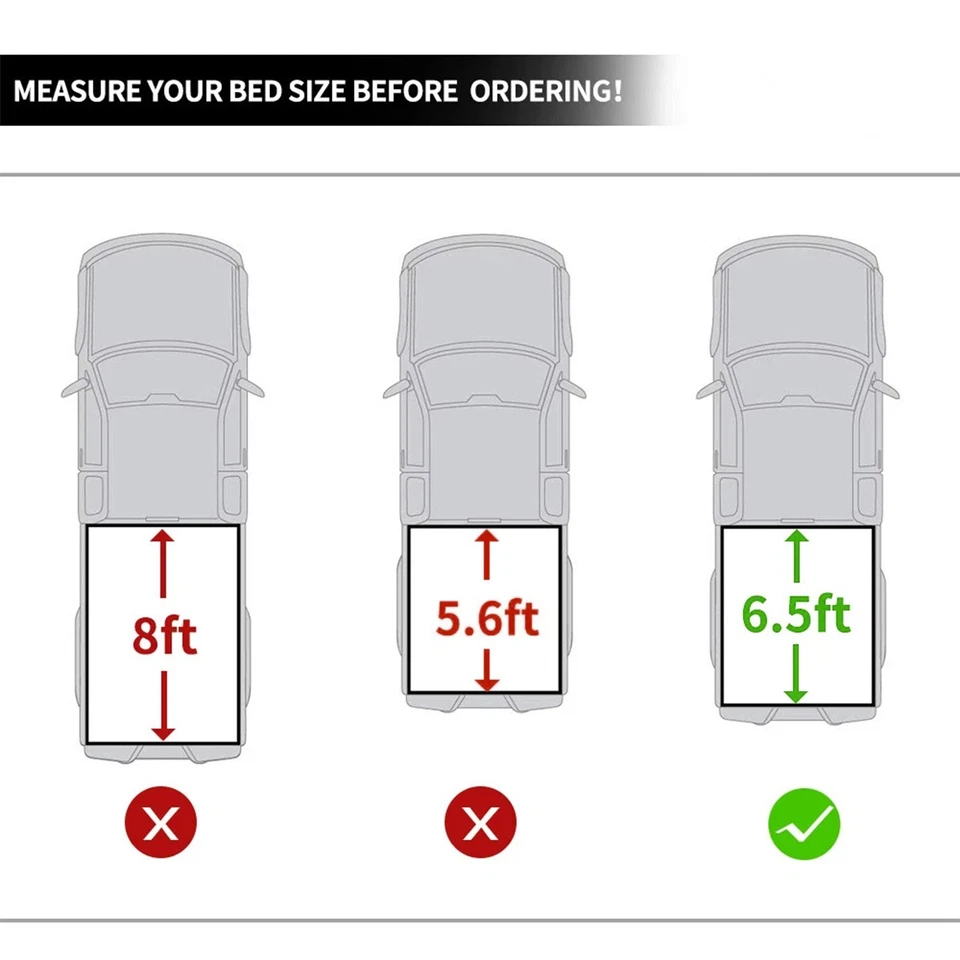 6.5ft Hard Tri-Fold Tonneau Cover For 2004-14 Ford F-150 2006-14 Lincoln Mark LT Foto 3 de 4