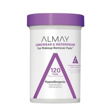Almay Eye Makeup Remover Pads, Longwear  Waterproof, 120 Count Pack of 1 