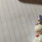 Purple Plastic Unicorn Topper Ballpoint Pen Black Ink White & Purple Topper — photo 4