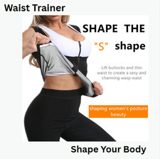 Women  s Waist Trainer Sauna Vest   Zipper Body Shaper Tank Top Slimming Corset f