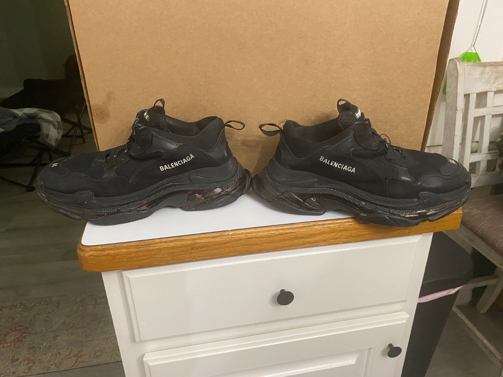 Balenciaga Triple S Sneaker Men's  44 Black