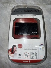 Belkin Hi Speed USB 2.0 7 Port Mobile Hub F5U701 BLK NEW