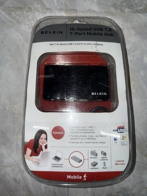 Belkin Hi  Speed USB 2.0 7 Port Mobile Hub F5U701 BLK NEW