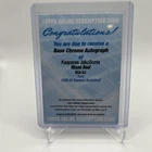 2025 Bowman Base Chrome Auto Redemption Card Kasparas Jakucionis