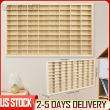 For Hot Wheels Diecast 80 Cars Matchbox 1/64 Wood Display Shelf Storage US STOCK