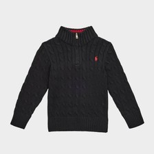 Ralph Lauren Toddler Cable Knit Sweater 1/4 Zip Preppy Grandpacore Cotton Used