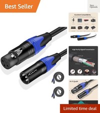 XLR Microphone Cable, XLR Cables 15ft 2 Pack, XLR Male to Female Microphone C...