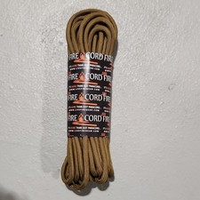Live Fire Gear FireCord 550 Paracord Brown Nylon Firestarter 550lb Survival Cord
