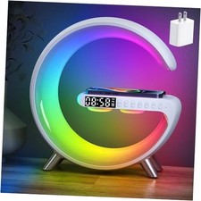 Smart LED Table Bedside Lamp with Bluetooth Speaker  App Control, 15W White