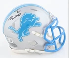 Sam LaPorta Auto Signed Detroit Lions Silver Speed Mini Helmet Beckett Witness