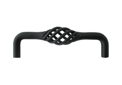 New Matte Black Cabinet Pull with a Birdcage Design 3'' center to center 76MM