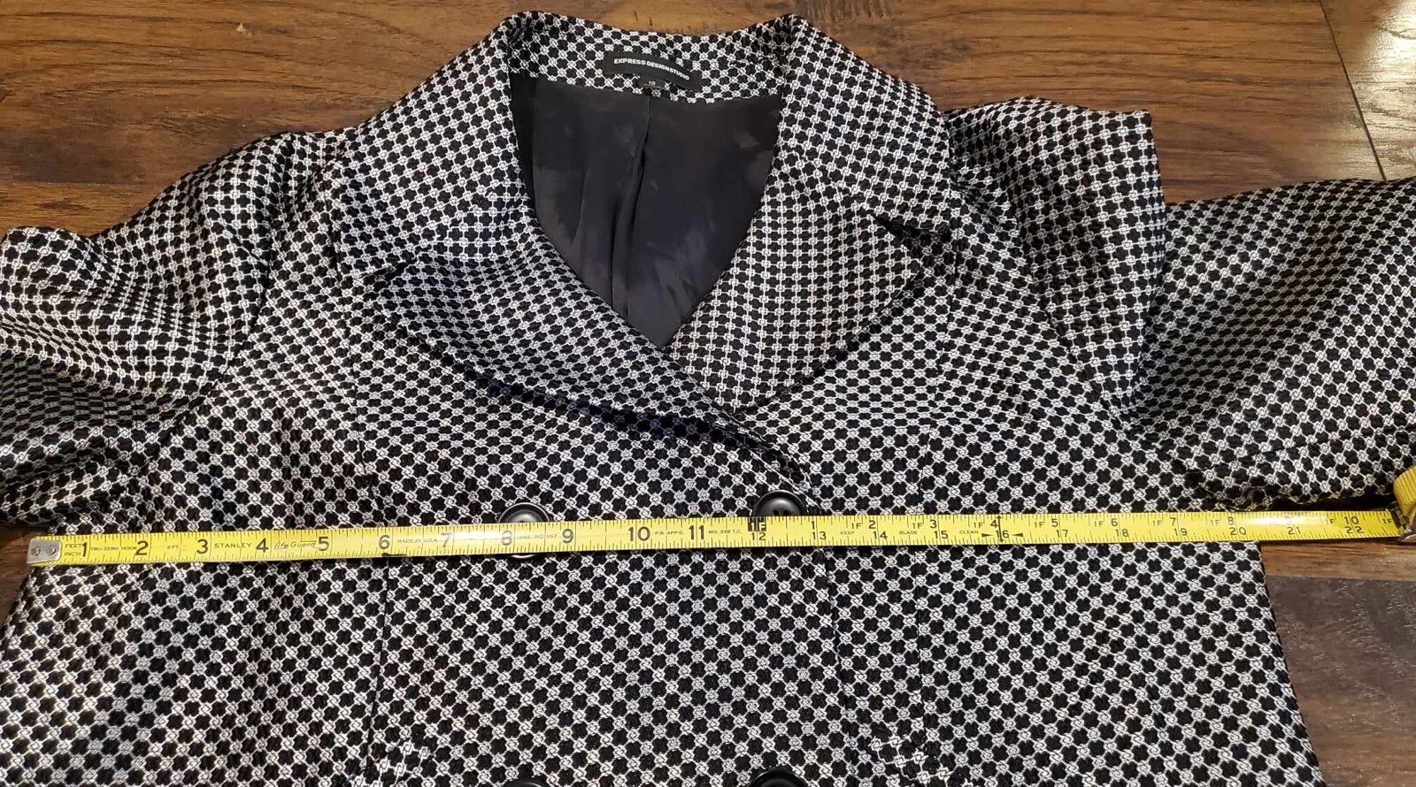 Express Blazer Design Studio Double Breasted Crop… - image 4