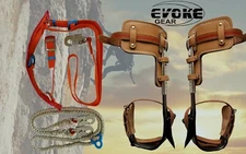 Tree Climbing Spike Set Pole Climbing Spurs Climber Adjustable With Harness Kit 