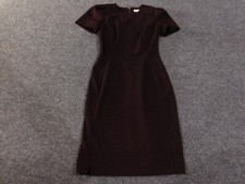 Calvin Klein Dress 2 red Womens A-line lined Classic office zip stretch business